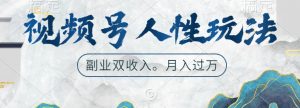 视频号人性玩法,让你起号,广告双份收入,副业好选择【揭秘】-葛仙仙资源库