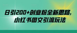 日引200+创业粉全新思路,小红书图文引流玩法【揭秘】-葛仙仙资源库