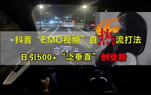 抖音EMO视频自热打法,日引500+“泛垂直”创业粉-葛仙仙资源库