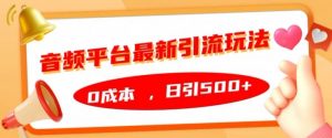音频平台最新引流玩法,0成本,日引500+【揭秘】-葛仙仙资源库