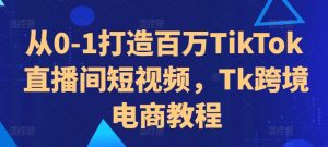 从0-1打造百万TikTok直播间短视频,Tk跨境电商教程-葛仙仙资源库