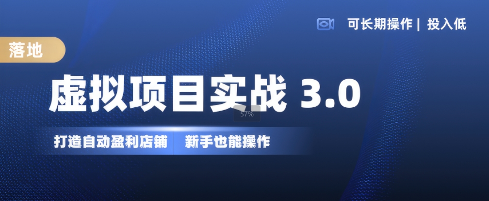 虚拟项目实战3.0，打造自动盈利店铺，可长期操作投入低，新手也能操作-葛仙仙资源库