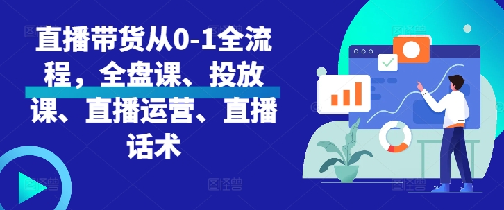 直播带货从0-1全流程，全盘课、投放课、直播运营、直播话术-葛仙仙资源库