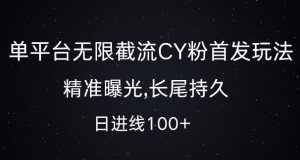 单平台无限截流创业粉首发玩法,精准曝光,长尾持久,日引流100+【揭秘】-葛仙仙资源库