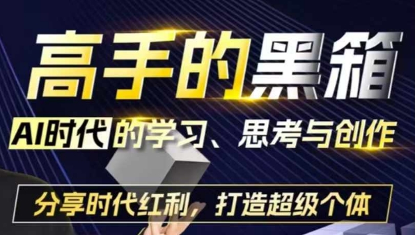 高手的黑箱：AI时代学习、思考与创作-分红时代红利，打造超级个体-葛仙仙资源库