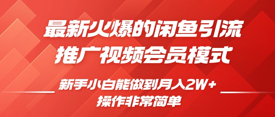 闲鱼引流推广影视会员，0成本就可以操作，新手小白月入过W+【揭秘】-葛仙仙资源库