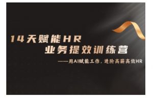 14天ChatGPT赋能HR业务提效训练营,从小白到应用高手-葛仙仙资源库