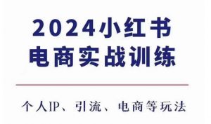 2024小红书电商3.0实战训练,包含个人IP、引流、电商等玩法-葛仙仙资源库