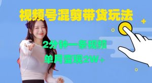 视频号混剪玩法,2分钟一条视频,单月变现2W+【揭秘】-葛仙仙资源库