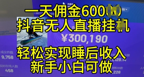 2024年11月抖音无人直播带货挂JI，小白的梦想之路，全天24小时收益不间断实现真正管道收益【揭秘】-葛仙仙资源库