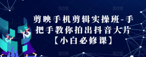 剪映手机剪辑实操班-手把手教你拍出抖音大片【小白必修课】-葛仙仙资源库