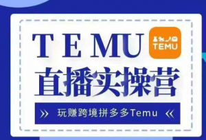 Temu直播实战营,玩赚跨境拼多多Temu,国内电商卷就出海赚美金-葛仙仙资源库