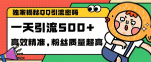 独家解密QQ里的引流密码,高效精准,实测单日加100+创业粉【揭秘】-葛仙仙资源库