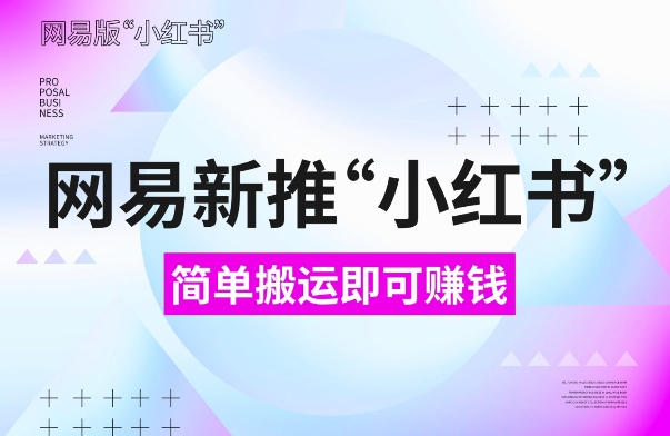 网易官方新推“小红书”，搬运即有收益，新手小白千万别错过(附详细教程)【揭秘】-葛仙仙资源库