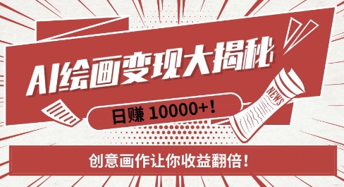 AI梦境绘画致富秘籍，复制粘贴，新手也能快速掌握，创意画作让你收益翻倍-葛仙仙资源库