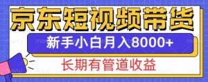 京东短视频带货新玩法,长期管道收益,新手也能月入8000+-葛仙仙资源库