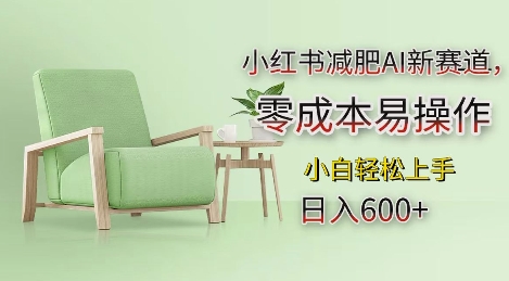 小红书减肥AI新赛道，零成本易操作，日入多张，小白轻松上手【揭秘】-葛仙仙资源库