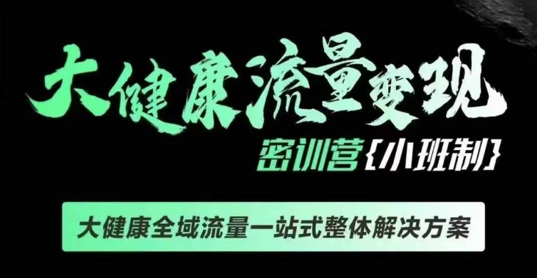 千万级大健康变现课线下课，大健康全域流量一站式整体解决方案-葛仙仙资源库