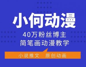 小何动漫简笔画动漫教学,40万粉丝博主课程,可做伙伴计划、分成计划、接广告等-葛仙仙资源库