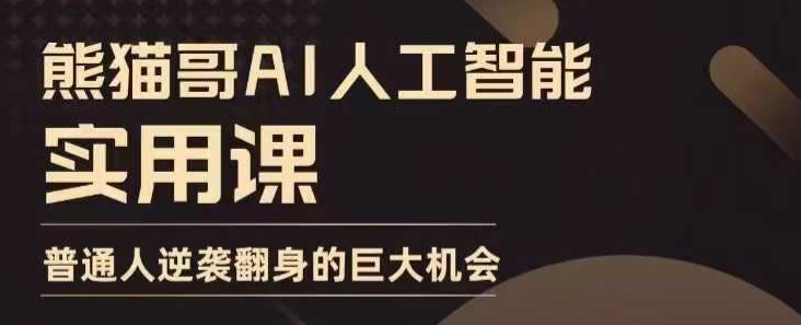 AI人工智能实用课，实在实用实战，普通人逆袭翻身的巨大机会-葛仙仙资源库