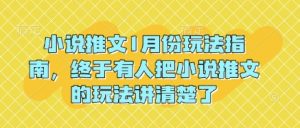 小说推文1月份玩法指南,终于有人把小说推文的玩法讲清楚了!-葛仙仙资源库