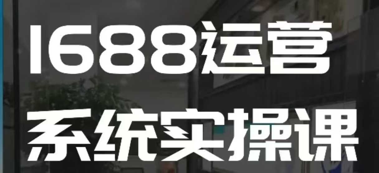1688高阶运营系统实操课，快速掌握1688店铺运营的核心玩法-葛仙仙资源库