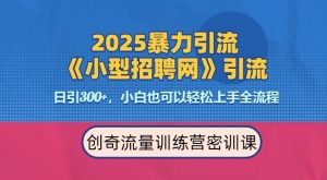 2025最新暴力引流方法,招聘平台一天引流300+,日变现多张,专业人士力荐-葛仙仙资源库
