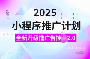 2025小程序推广计划,全新升级撸广告挂JI2.0玩法,日入多张,小白可做【揭秘】-葛仙仙资源库