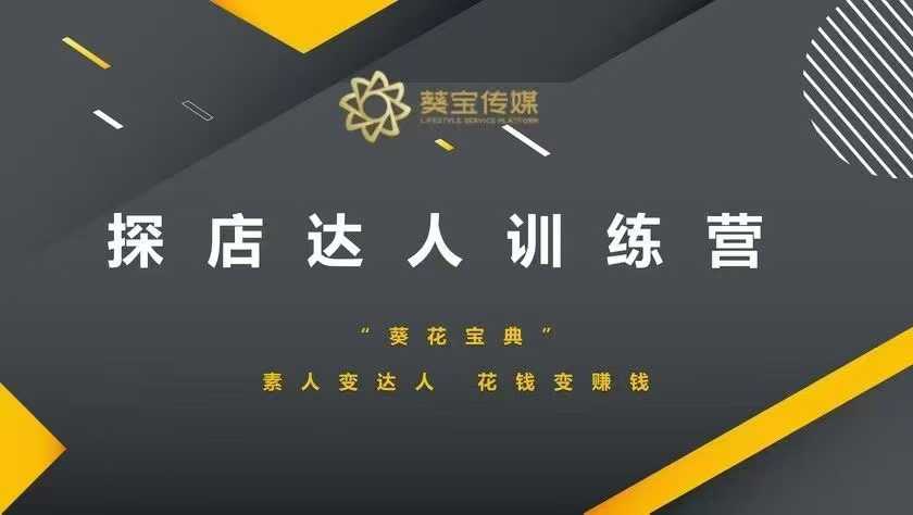 探店达人训练营，素人变达人，花钱变赚钱-葛仙仙资源库