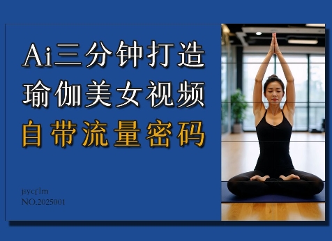 Ai3分钟打造瑜伽美女视频，自带流量密码-葛仙仙资源库