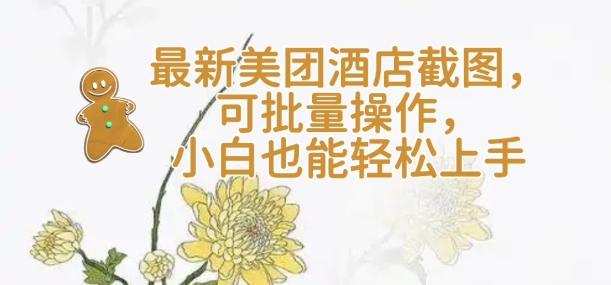 【轻云】最新美团酒店截图，可批量操作，小白也能轻松上手-葛仙仙资源库