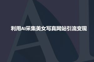 利用AI采集美女写真网站引流变现,引流嘎嘎的-葛仙仙资源库