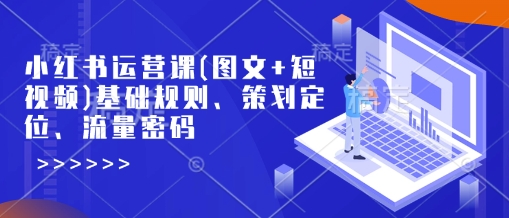 小红书运营课(图文+短视频)基础规则、策划定位、流量密码-葛仙仙资源库