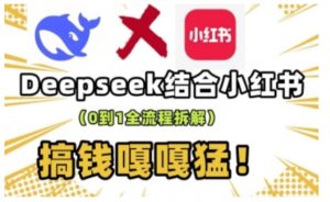deepseek+小红书打造流量生产线实操课,0到1全流程拆解,搞钱嘎嘎猛-葛仙仙资源库