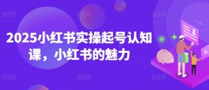 2025小红书实操起号认知课,小红书的魅力-葛仙仙资源库
