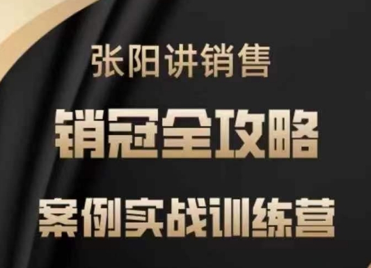 张阳讲销售实战训练营，​案例实战训练，销冠全攻略-葛仙仙资源库