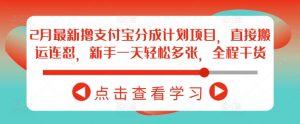 2月最新撸支付宝分成计划项目,直接搬运连怼,新手一天轻松多张,全程干货-葛仙仙资源库
