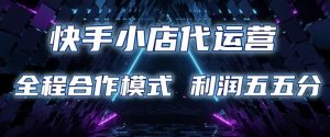 快手小店代运营 限时托管计划 合作模式 利润五五分成【揭秘】-葛仙仙资源库