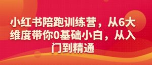 小红书陪跑训练营,从6大维度带你0基础小白,从入门到精通-葛仙仙资源库
